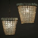 French 50's set of two Pendant lamps